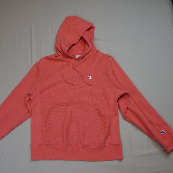 Champion Reverse Weave Salmon Hoodie Sweatshirt - Picture 1 of 5
